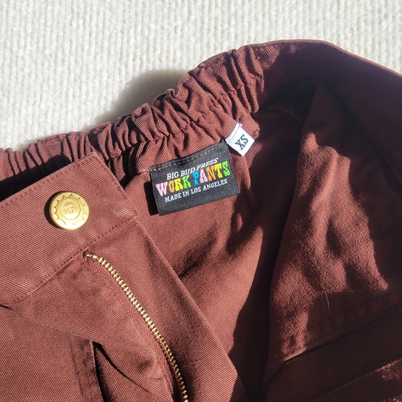 Big Bud Press High Work Shorts Cottom Fudge Brown XS Unisex - Picture 3 of 5